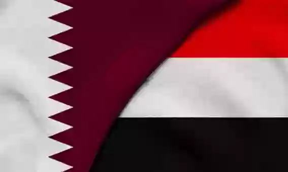 العلم اليمني و القطري
